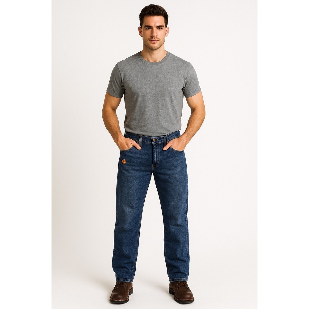 Wrangler FR Flame Resistant Jeans Men's 34x30 Blue Denim Work Pants HRC2 2112